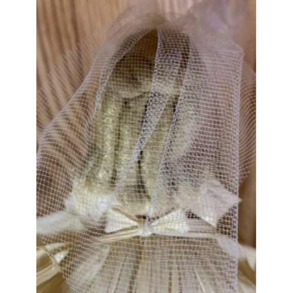 EUC Vtg Nan’s corn husk dolls, Bride W/bouquet, 1991, Lace, Curled Hair, Unique - Picture 7 of 11